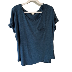 H&M Blue Boxy T-Shirt with Cuffed Sleeves Women’s L Streetwear Athleisure